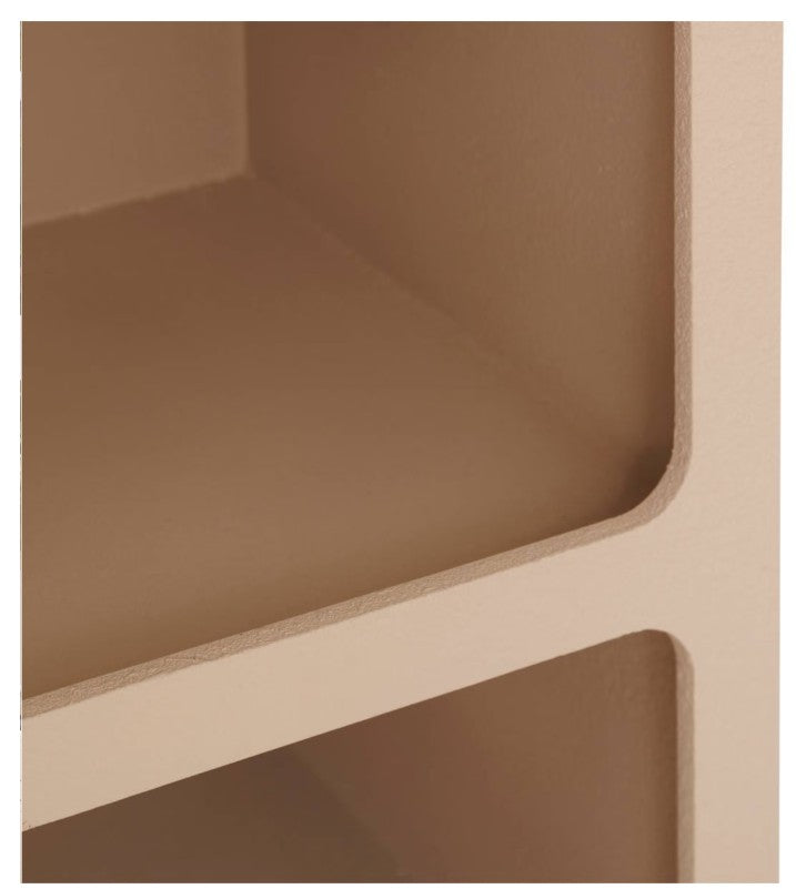 Table de chevet arrondi beige