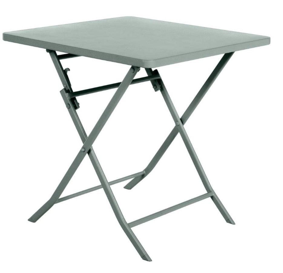 Table extérieure plante carrée 2 places vert olive