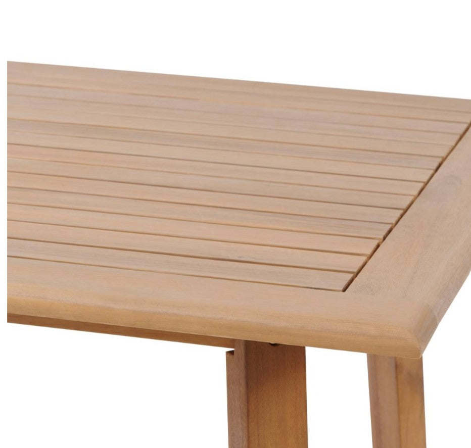 Table extérieure haute 4 places en acacia