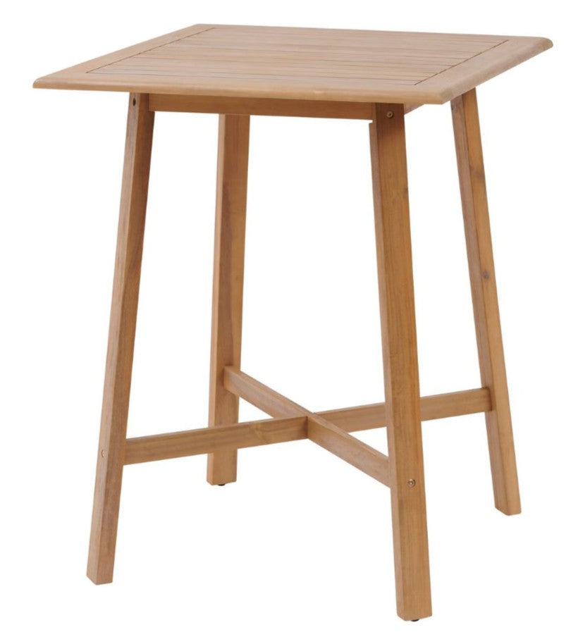 Table extérieure haute 4 places en acacia