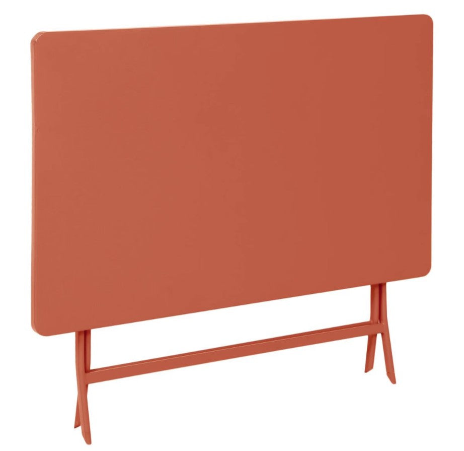Table extérieure pliante rectangulaire 4 places ambre