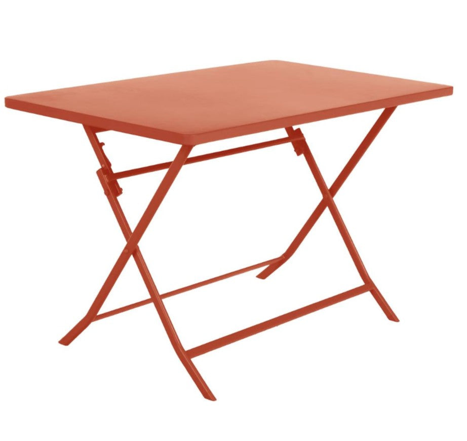 Table extérieure pliante rectangulaire 4 places ambre