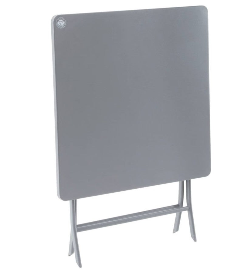 Table extérieure pliante rectangulaire 4 places gris foncé