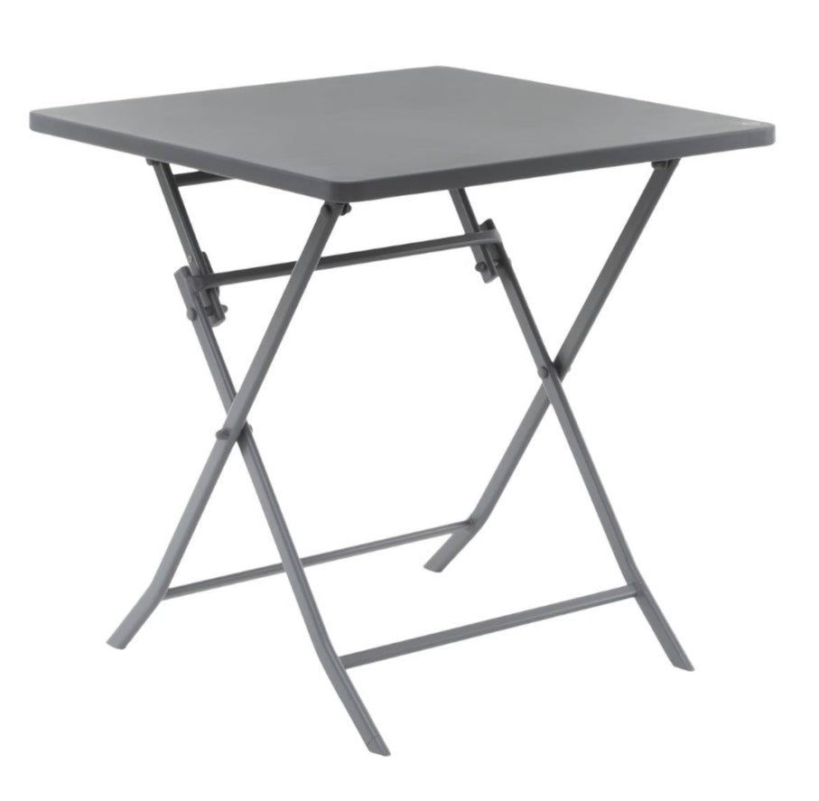 Table extérieure pliante rectangulaire 4 places gris foncé