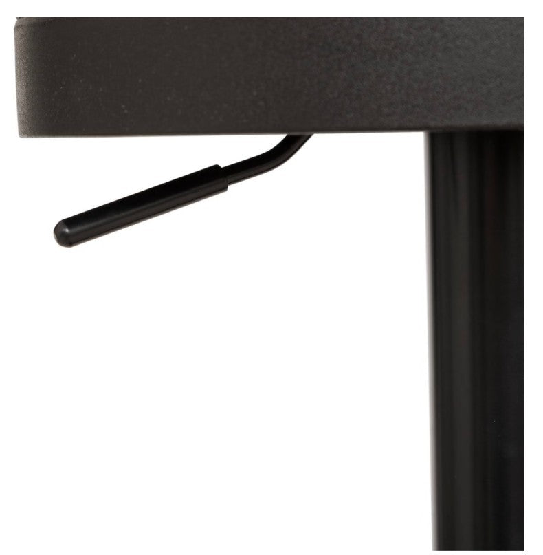 Lot de 2 tabourets de bar rond gris foncé