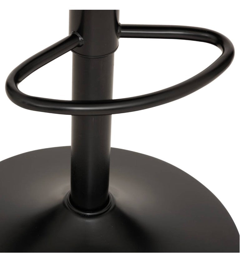 Lot de 2 tabourets de bar rond gris foncé