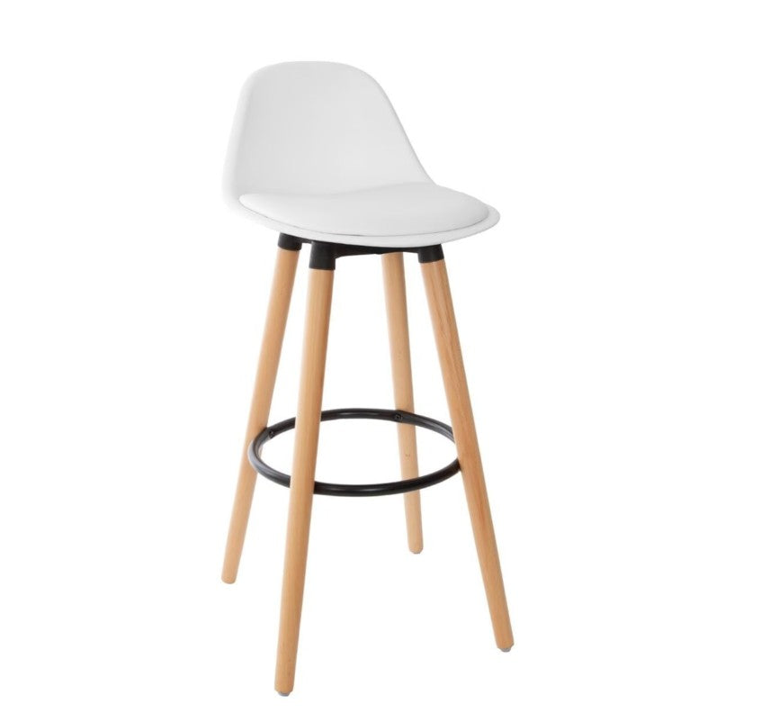 Chaise de bar en plastique blanche