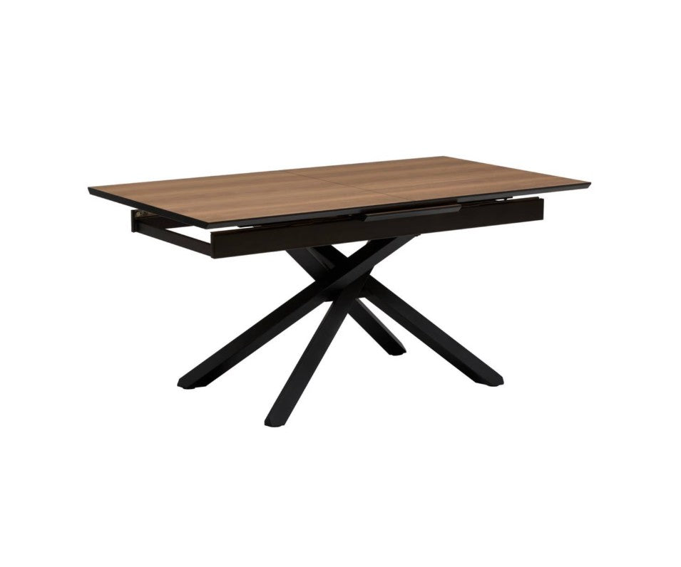 Table à manger extensible bois et noir