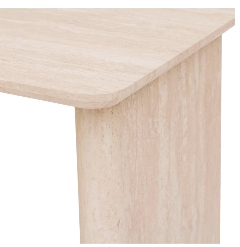 Table de bar effet travertin beige