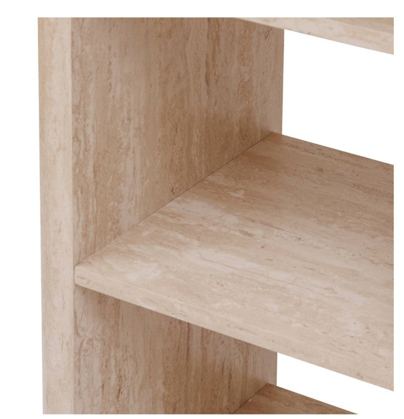 Table de bar effet travertin beige