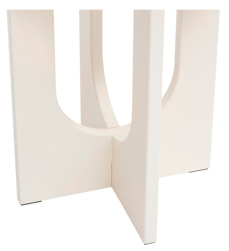 Table d'appoint ronde ivoire