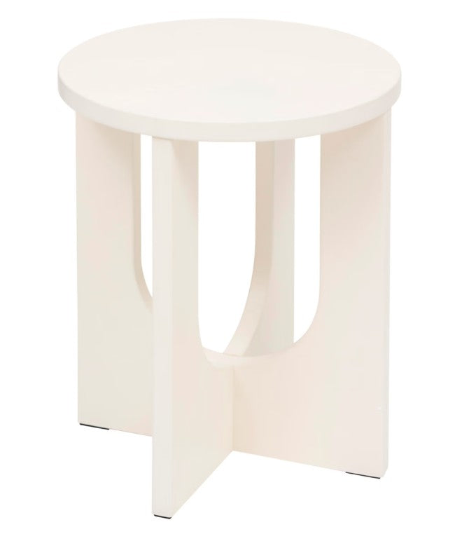Table d'appoint ronde ivoire
