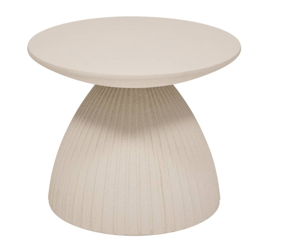Table basse imitation argile beige
