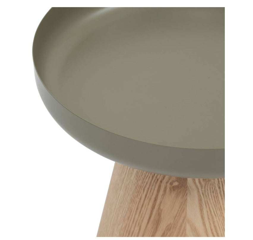 Table d'appoint avec plateau rond vert