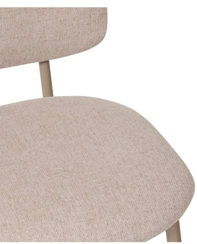 Chaise de bar en tissu beige