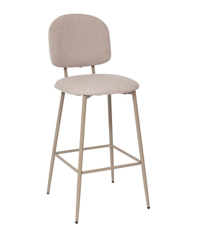Chaise de bar en tissu beige