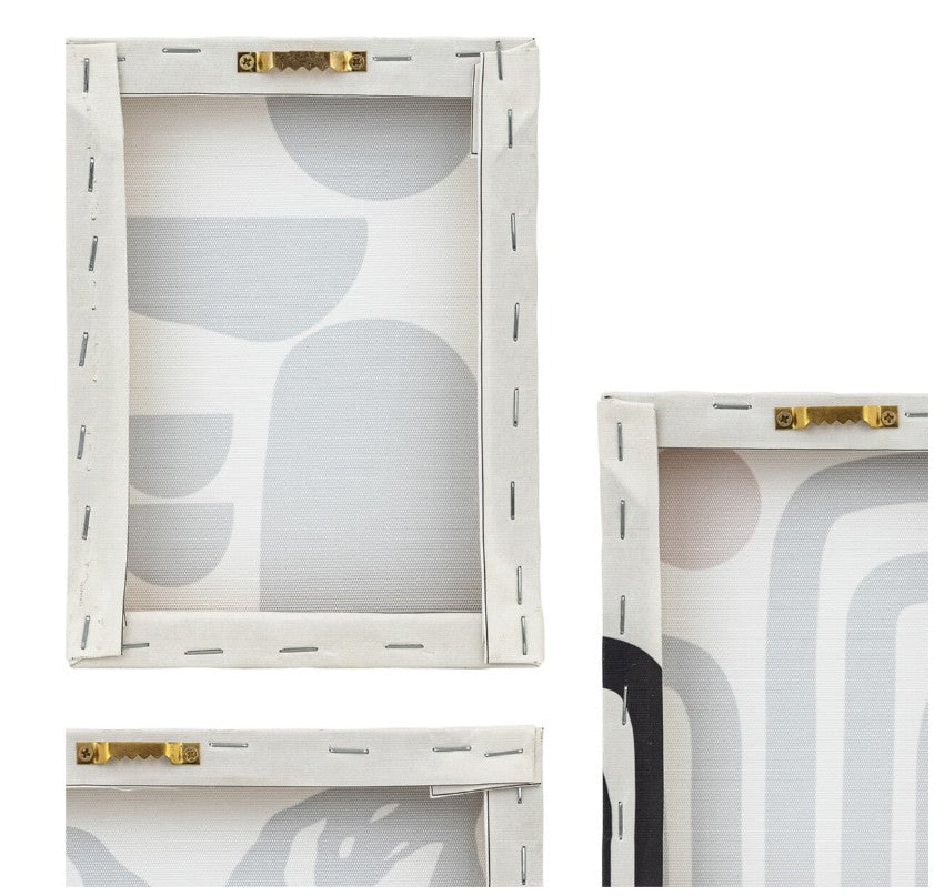 Lot de 5 toiles imprimées noir et blanc
