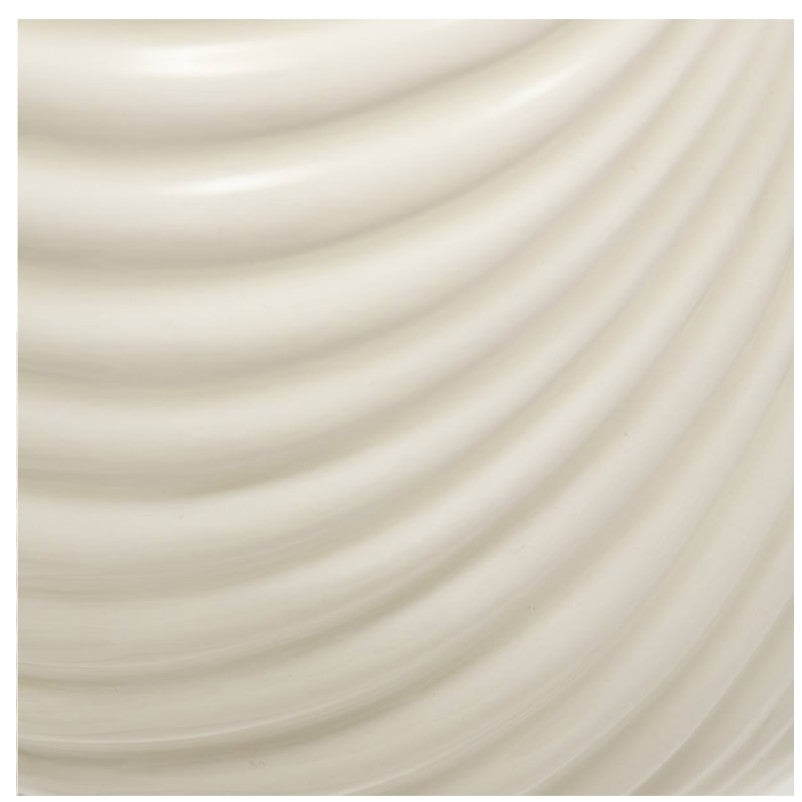 Vase coquillage en dolomite blanc